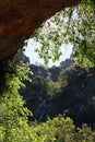 Waterfall at Los Cahorros trail near Granada in Andalusia